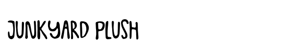 Junkyard Plush font preview